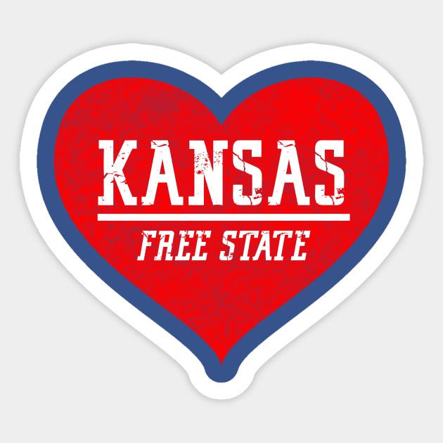 We Love Kansas - The Free State Sticker by KC1985